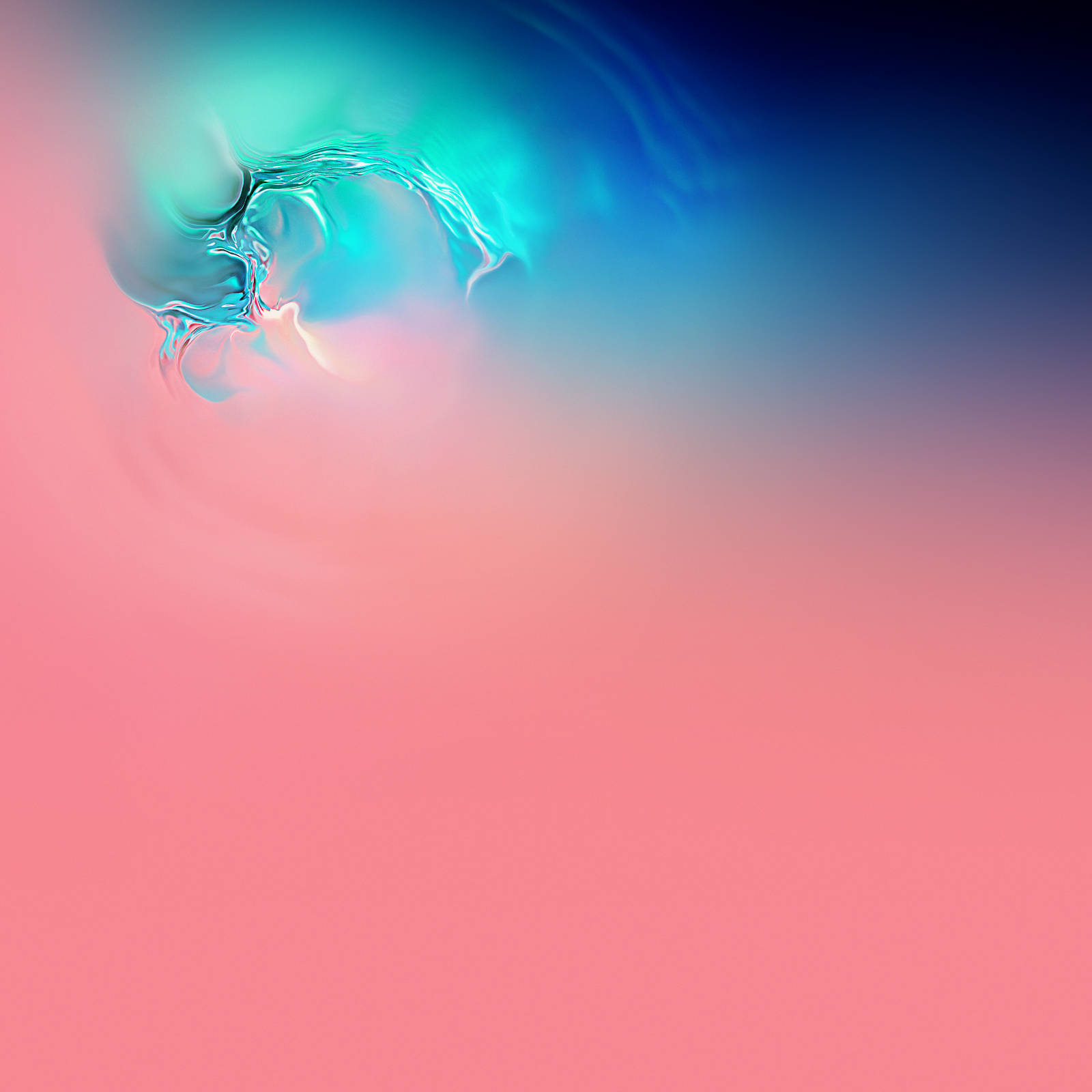 Galaxy S10 Pink Over Blue Background