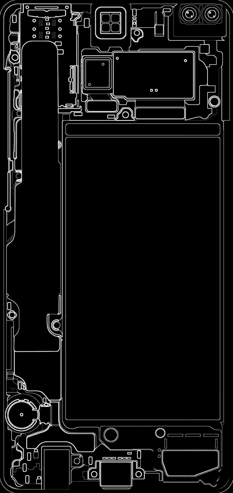 Galaxy S10 Plus Black And White Phone Background