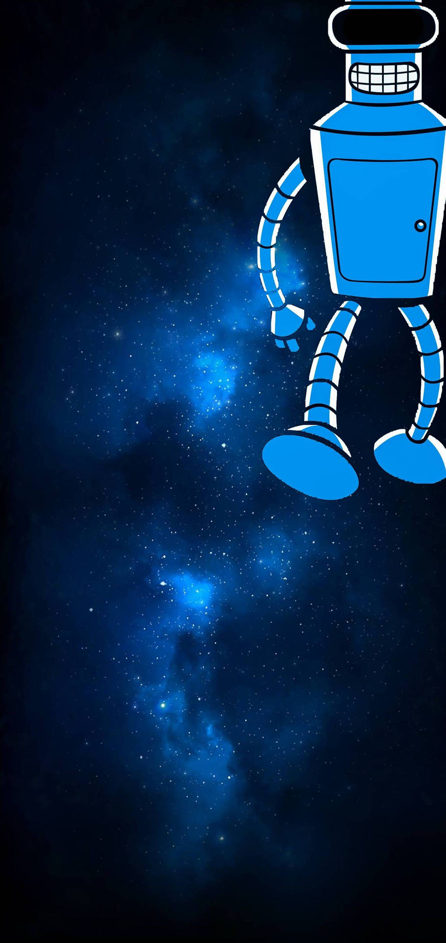 Galaxy S10 Plus Blue Bender Background