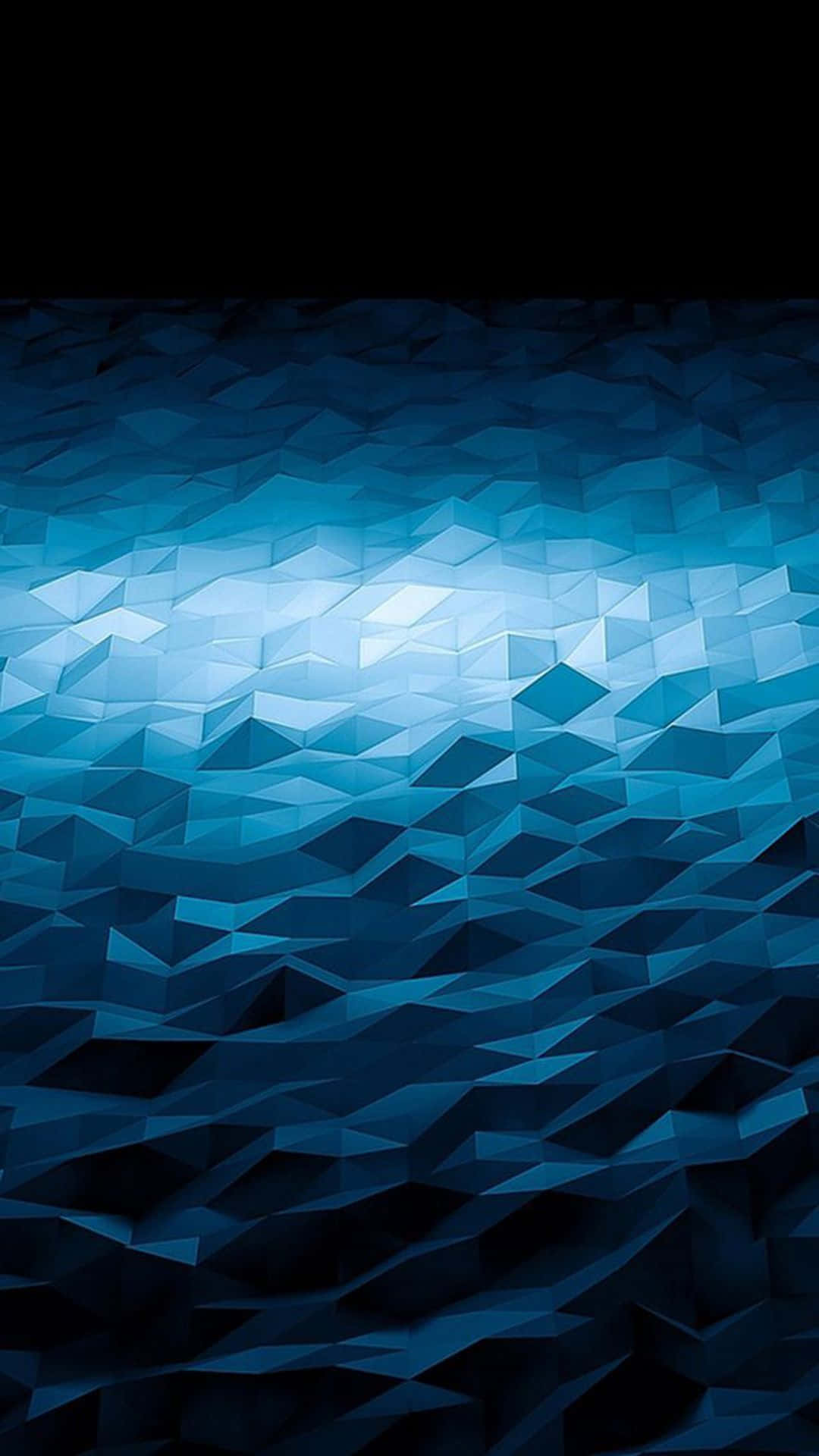 Galaxy S5 Blue Polygon Sea Background