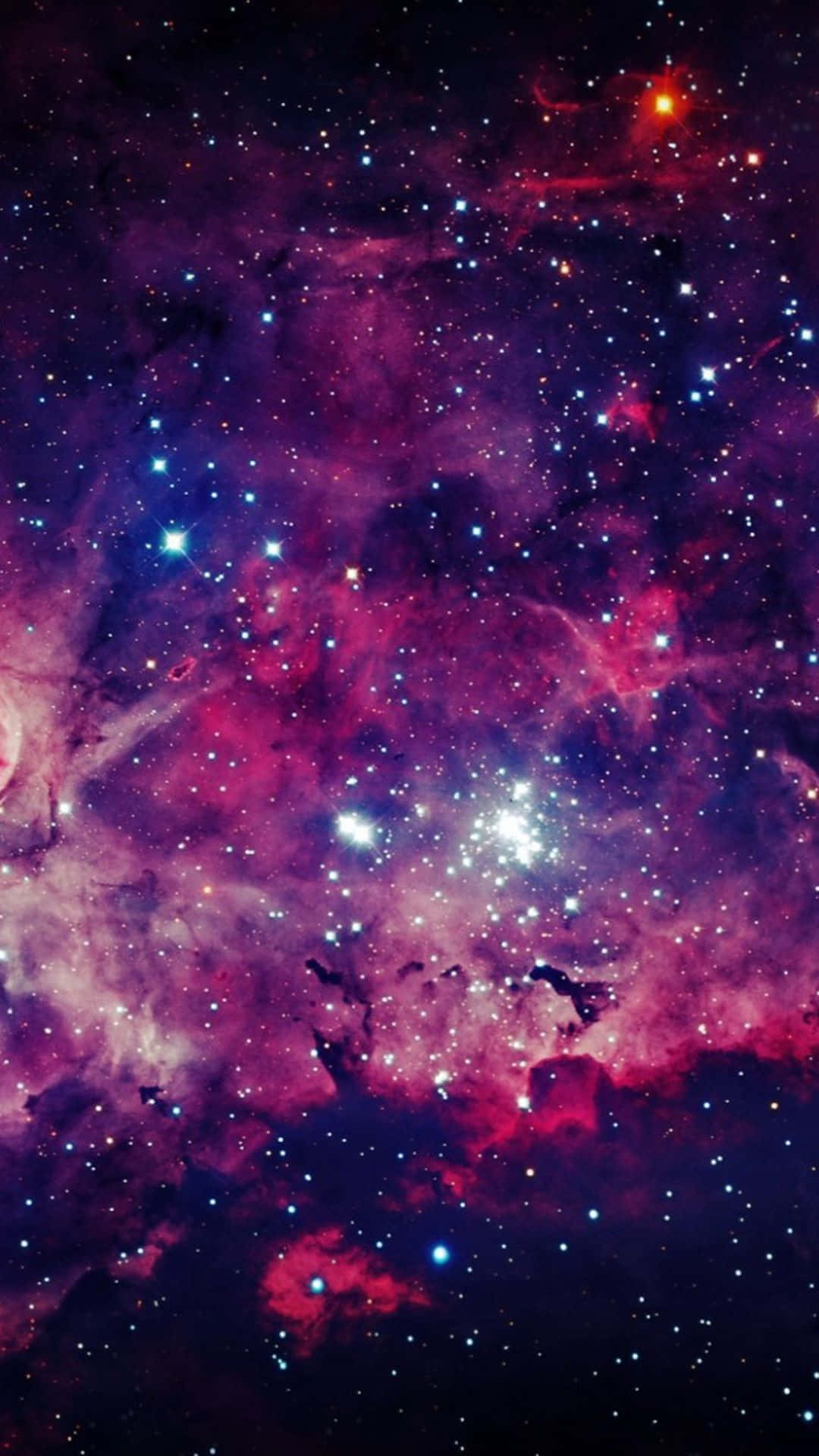 Galaxy S5 Stars Clouds Purple Background