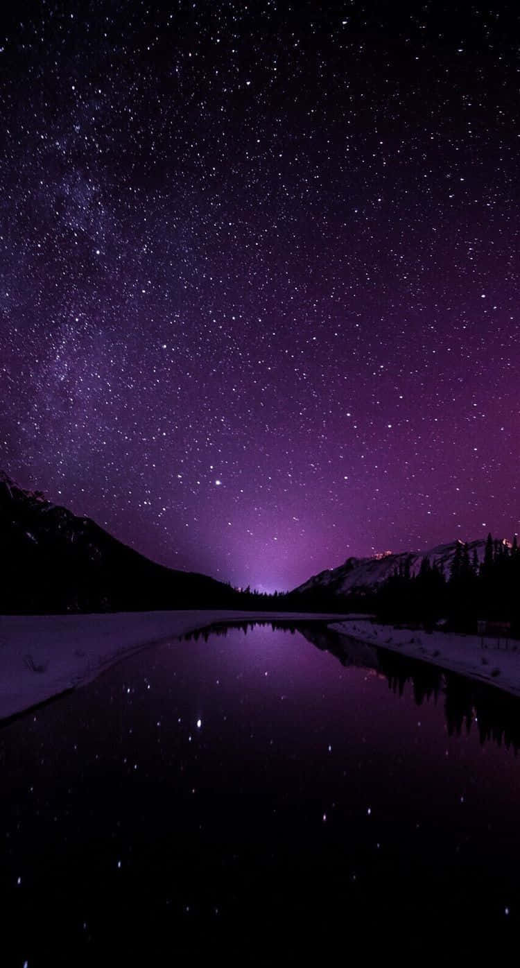 Galaxy Sky Black And Pink Background