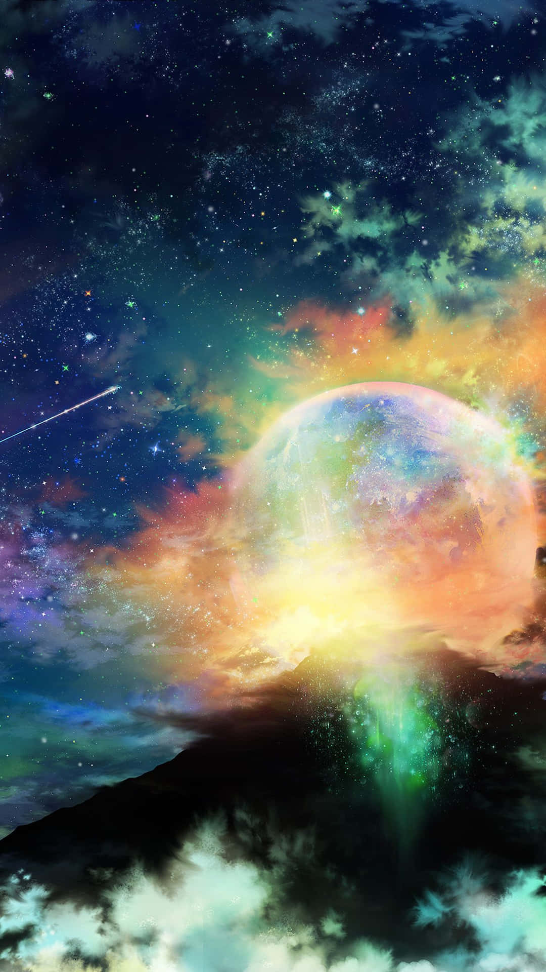 Galaxy Sky Shining Stars Background