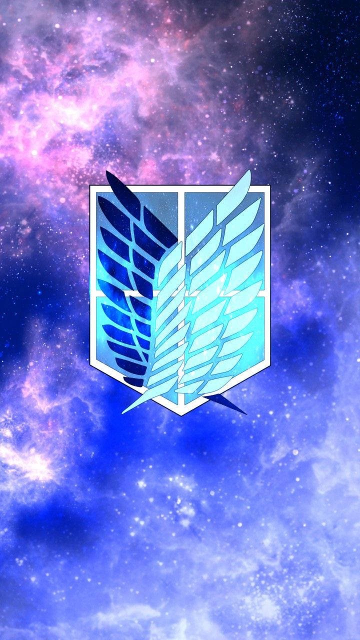 Galaxy Theme Attack On Titan Logo Background