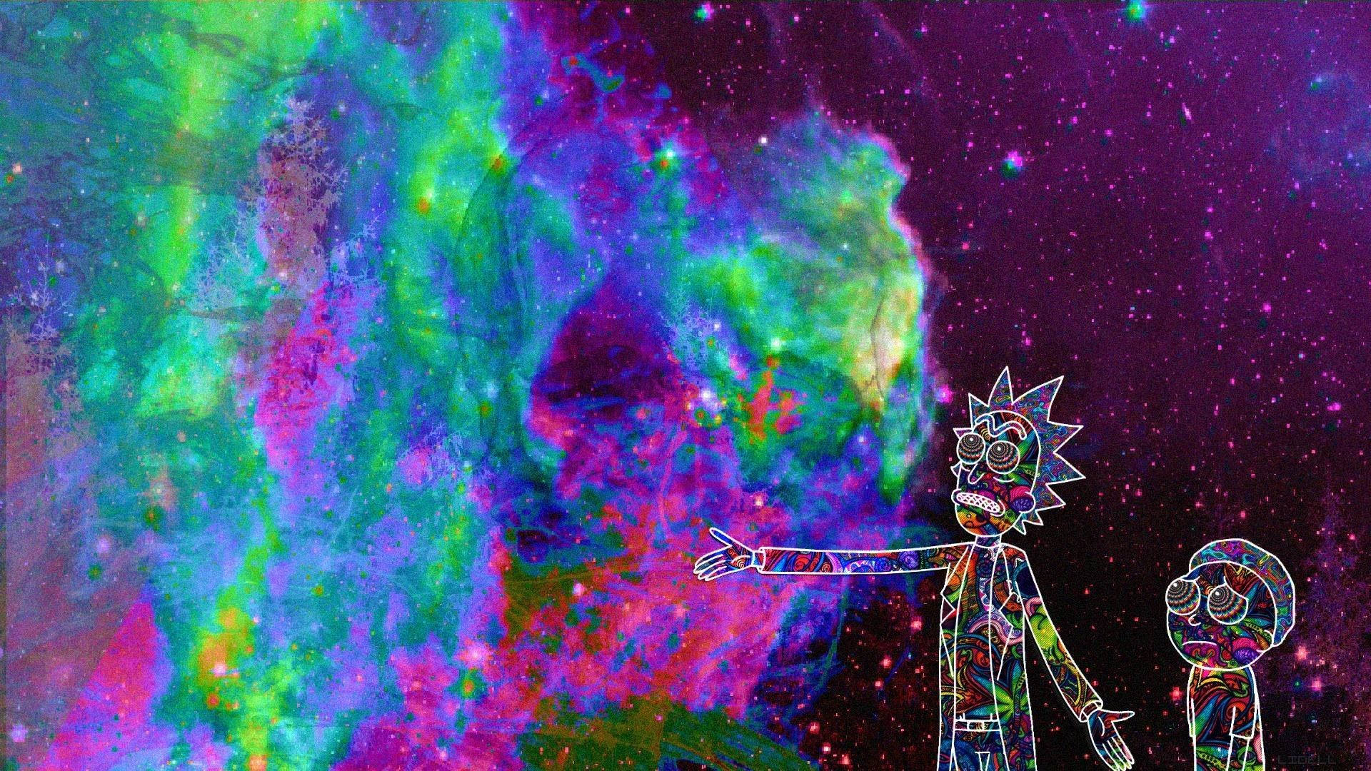 Galaxy Theme Rick And Morty 4k Background
