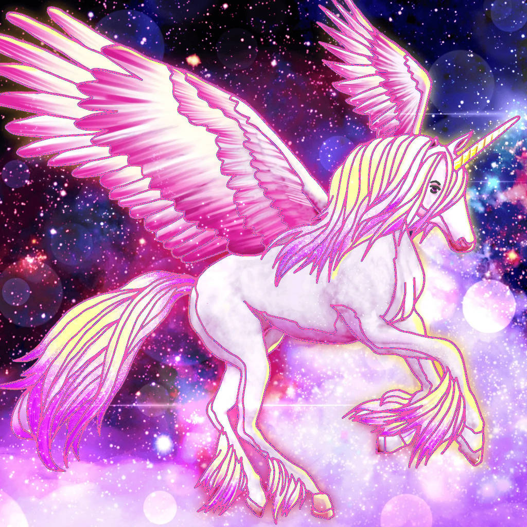 Galaxy Unicorn Creature With Wings