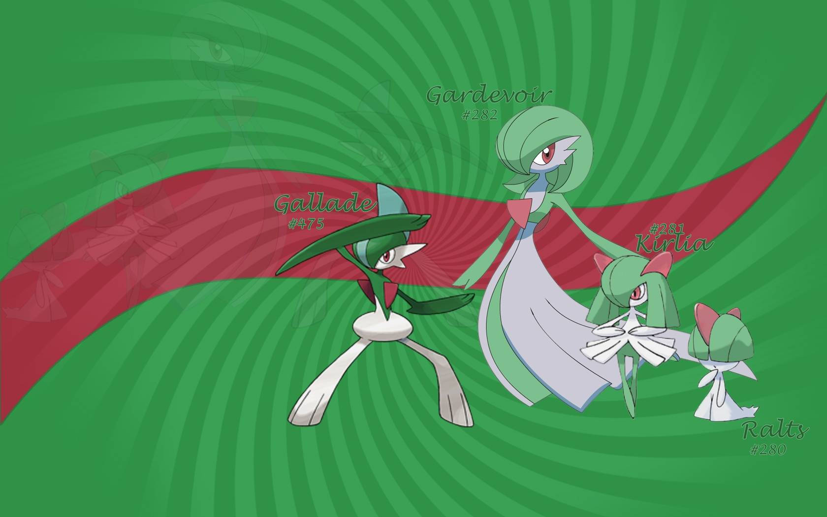 Gallade Gardevoir Evolution Line Background