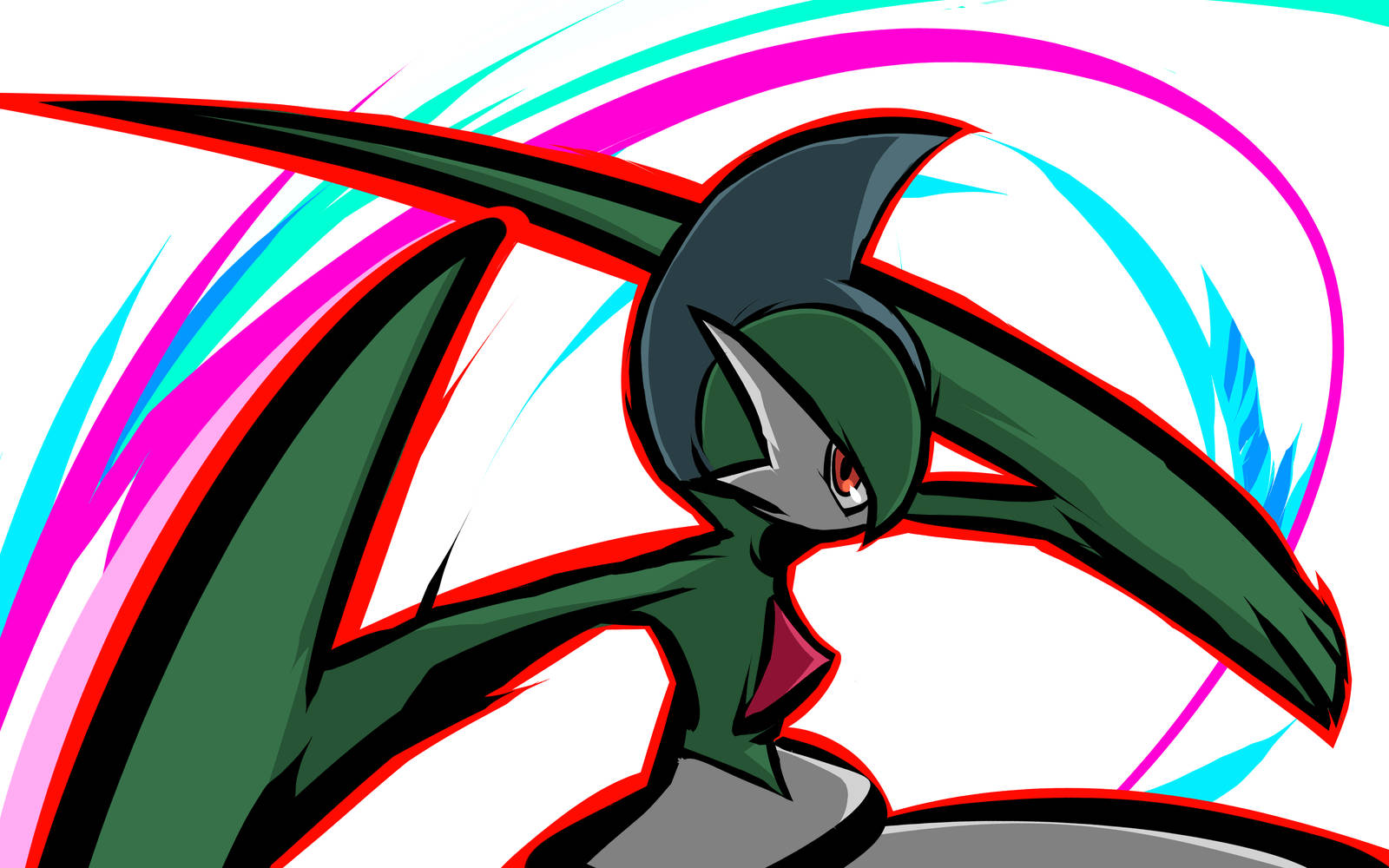 Gallade Slashing Air Background