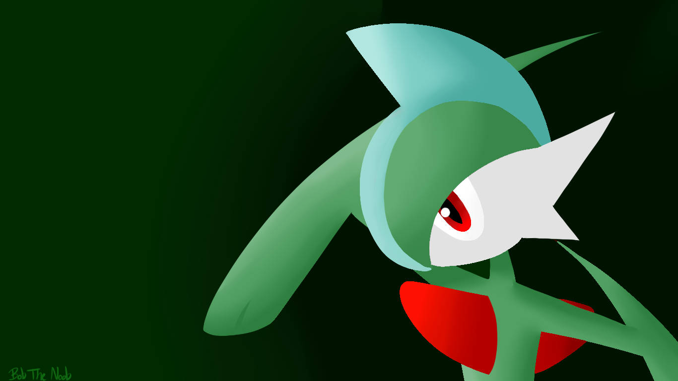 Gallade, The Cutting-edge Pokemon Poised For Battle. Background