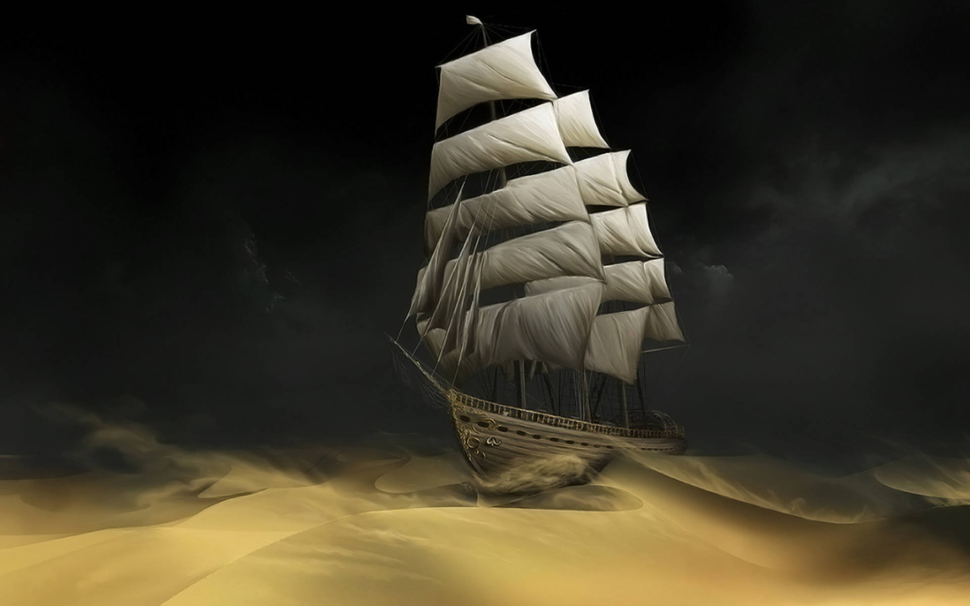 Galleon Ship Art Background