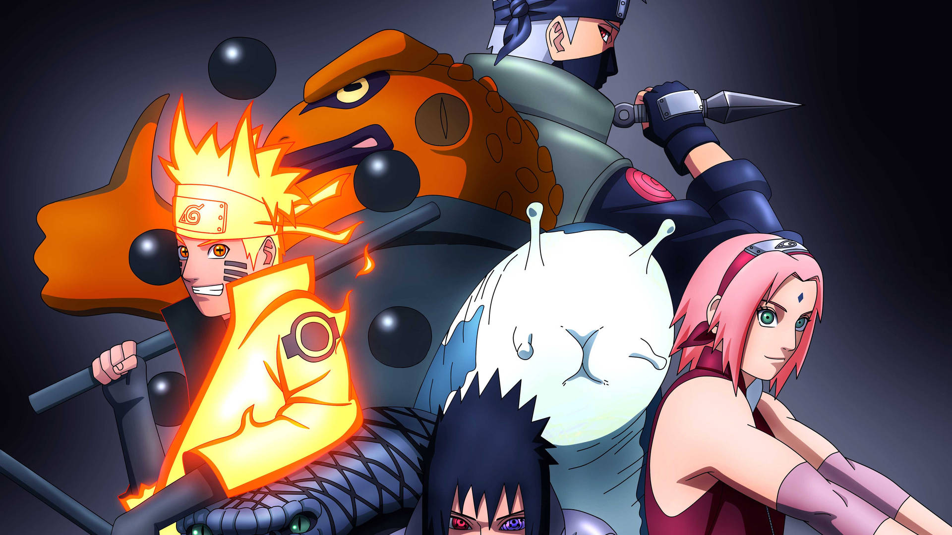Gamakichi And Katsuyu Naruto 4k Pc Background