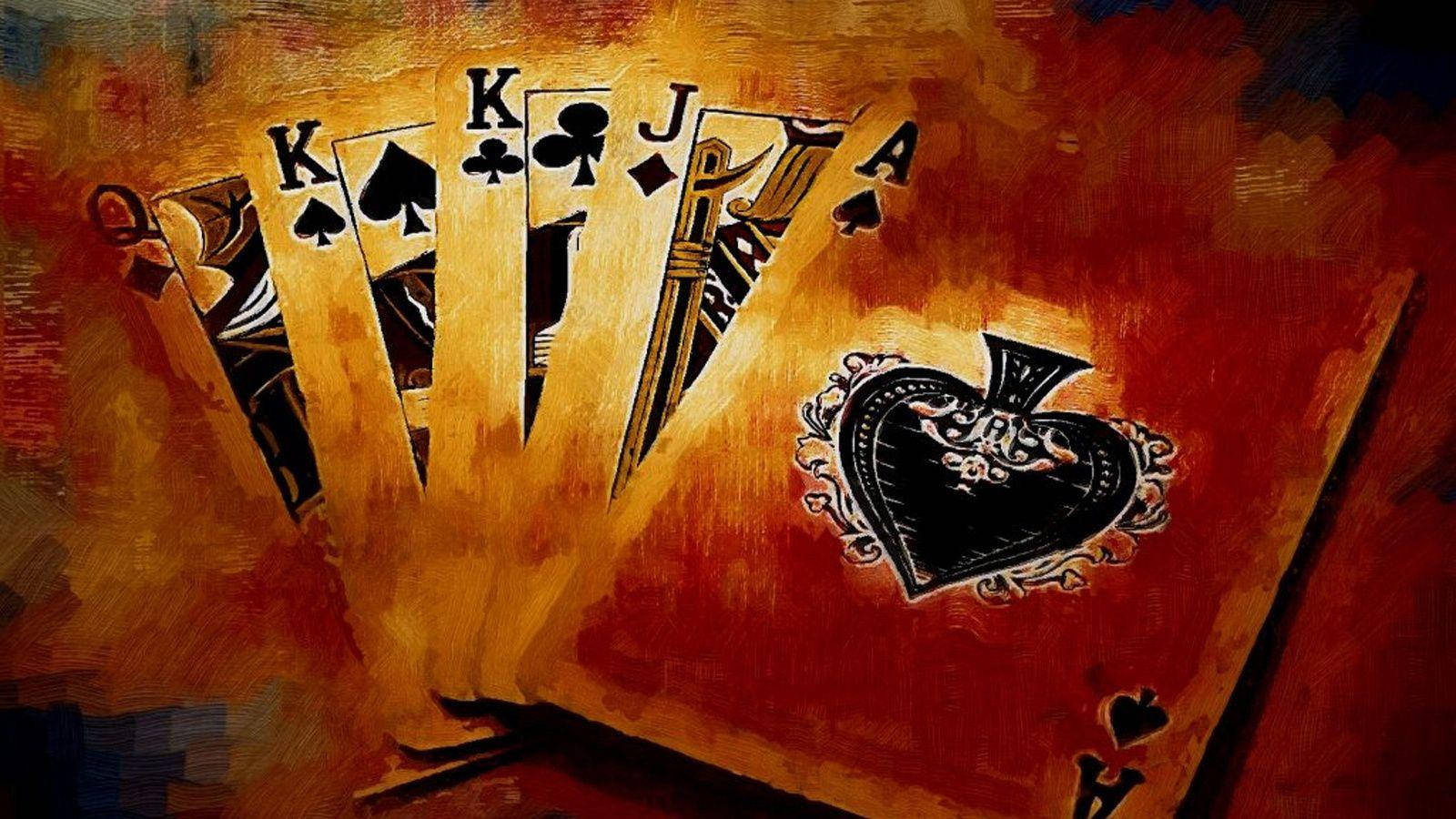 Gambar Deck Of Cards Sepia Filter Background