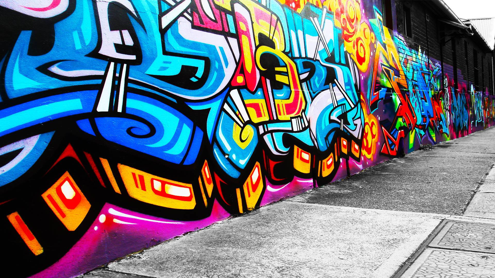 Gambar Graffiti On Wall Background