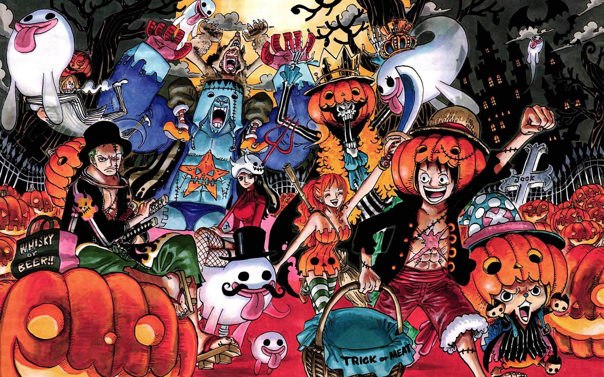 Gambar One Piece Halloween Background