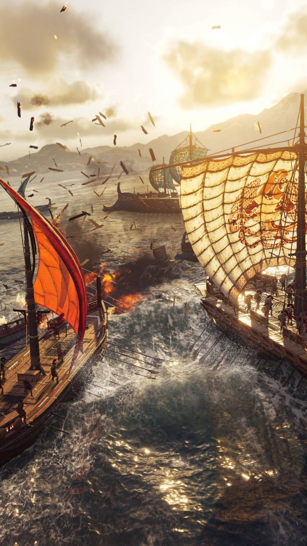 Game Battle Of Viking Ships Odyssey Iphone Background