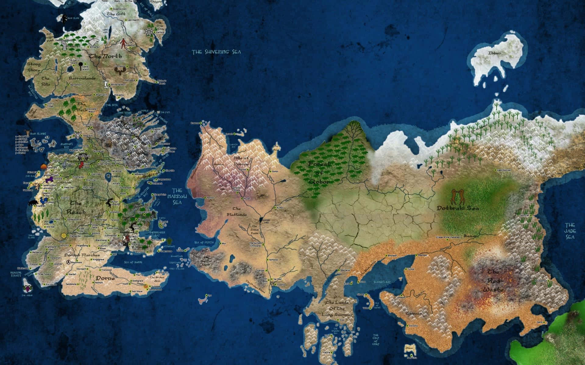 Game Of Thrones Map Blue Aesthetic Known World Background