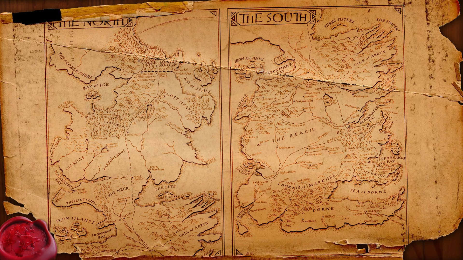 Game Of Thrones Map North And South Background