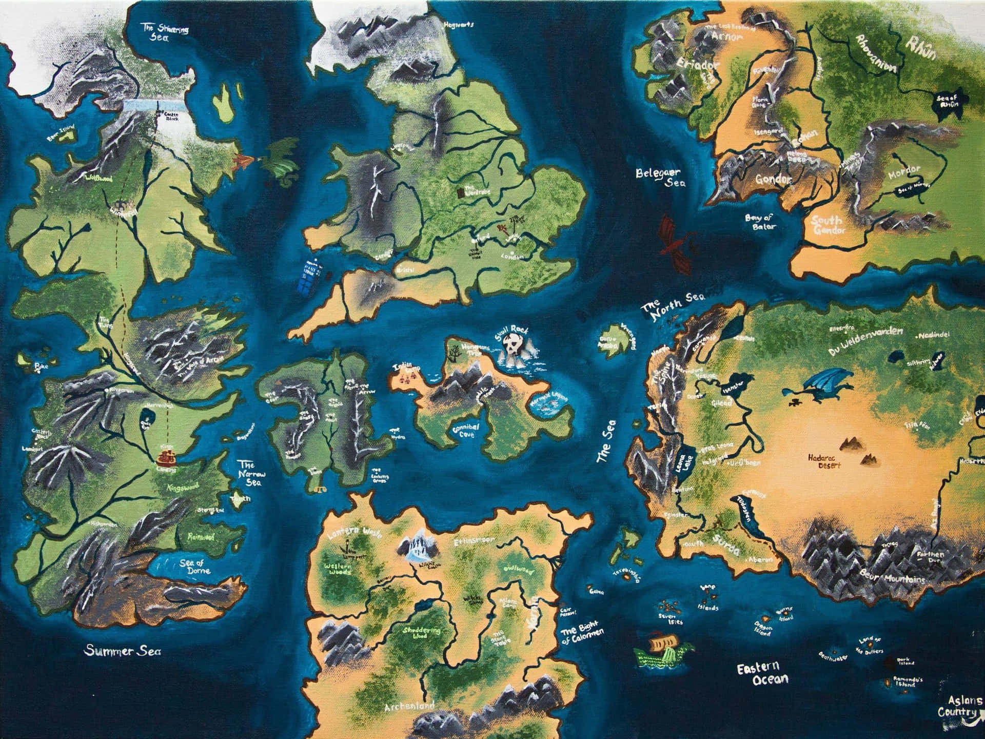Game Of Thrones Map Westeros Essos Background