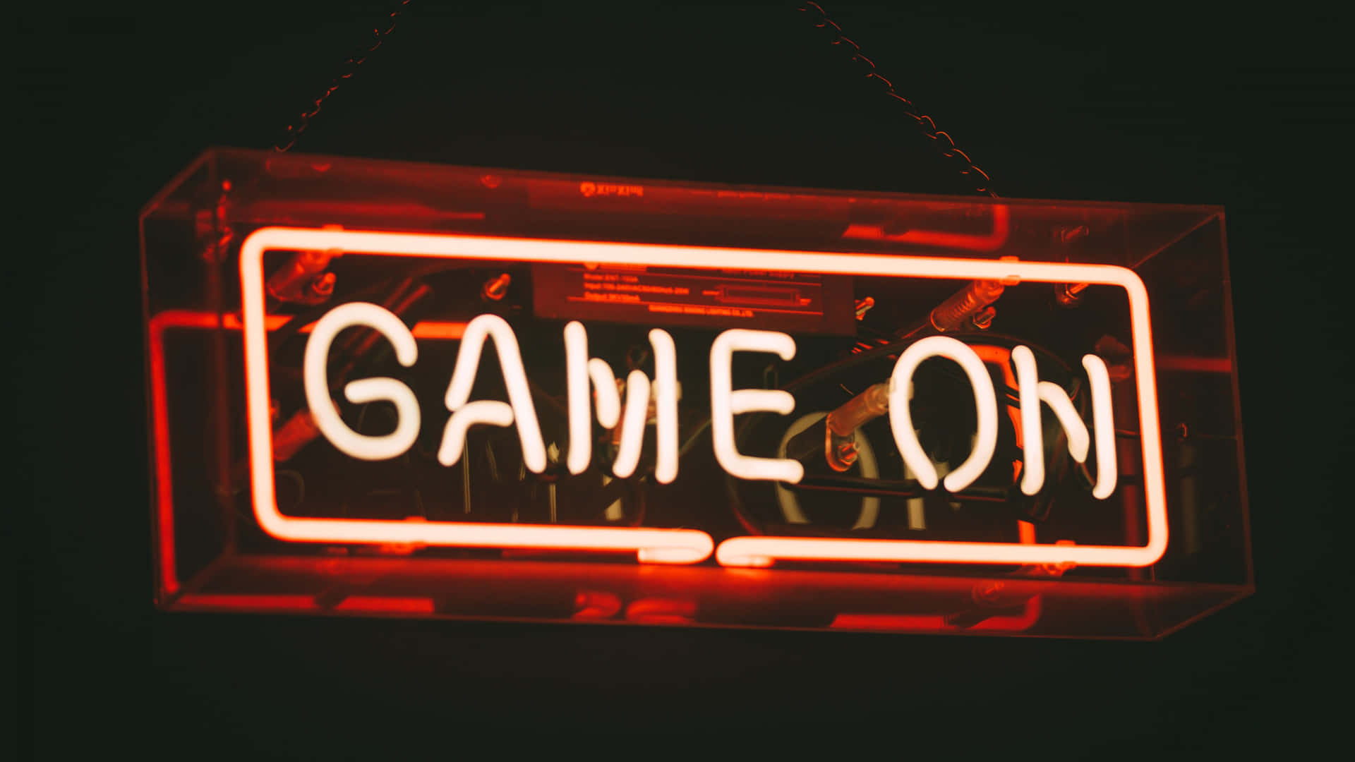 Game On Neon Sign4 K Background
