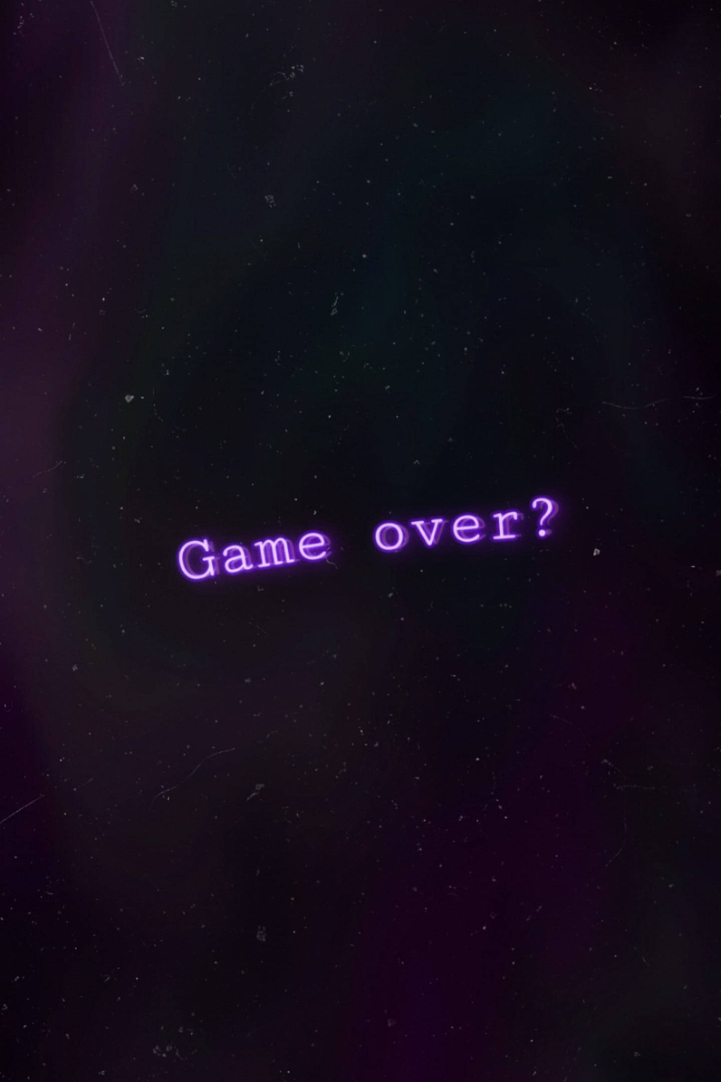 Game Over Black And Purple Phone Background