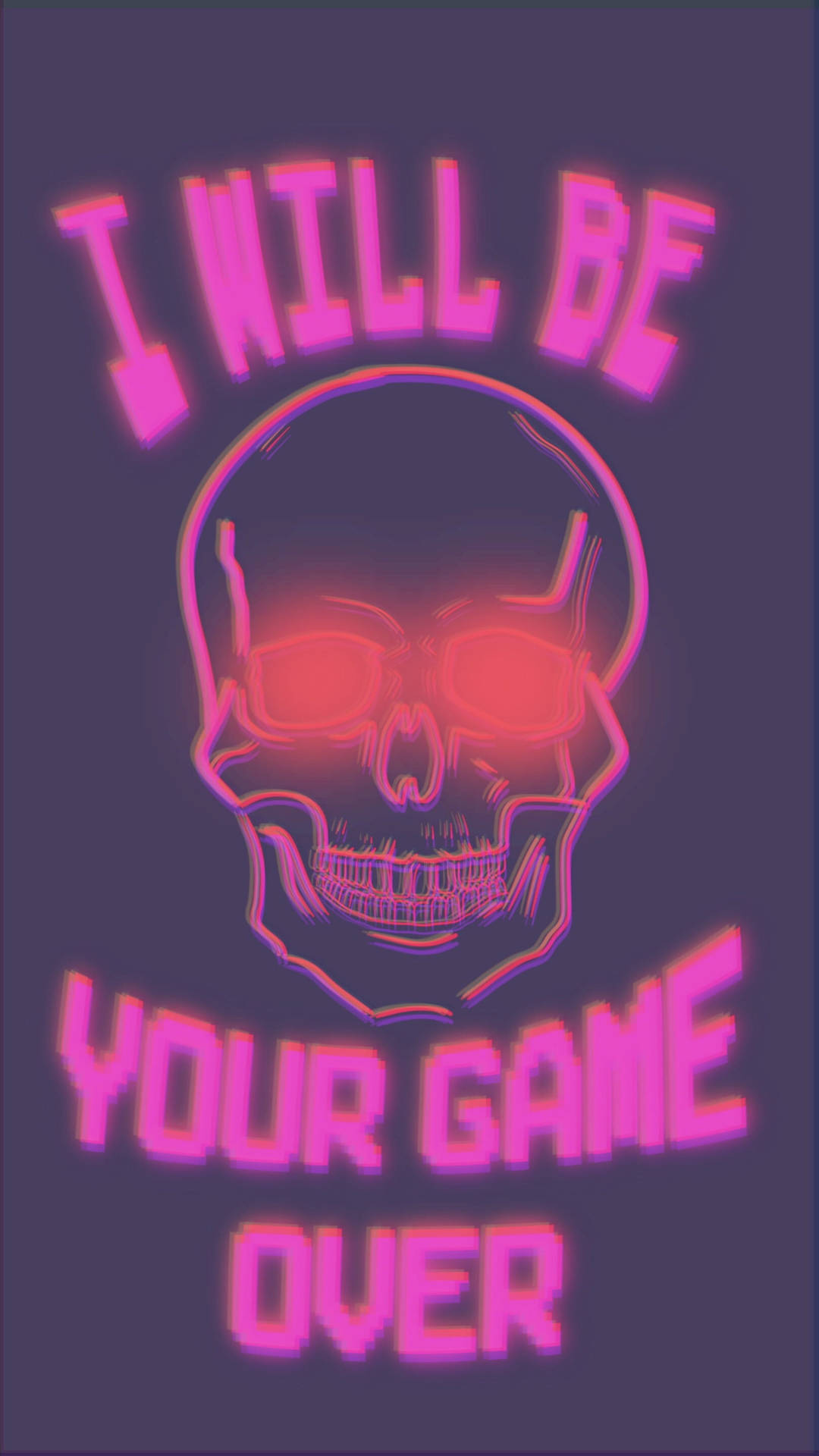 Game Over Neon Aesthetic Iphone Background
