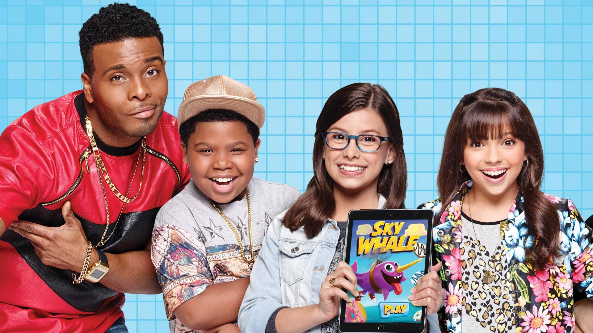 Game Shakers Team Promoting Sky Whale Background