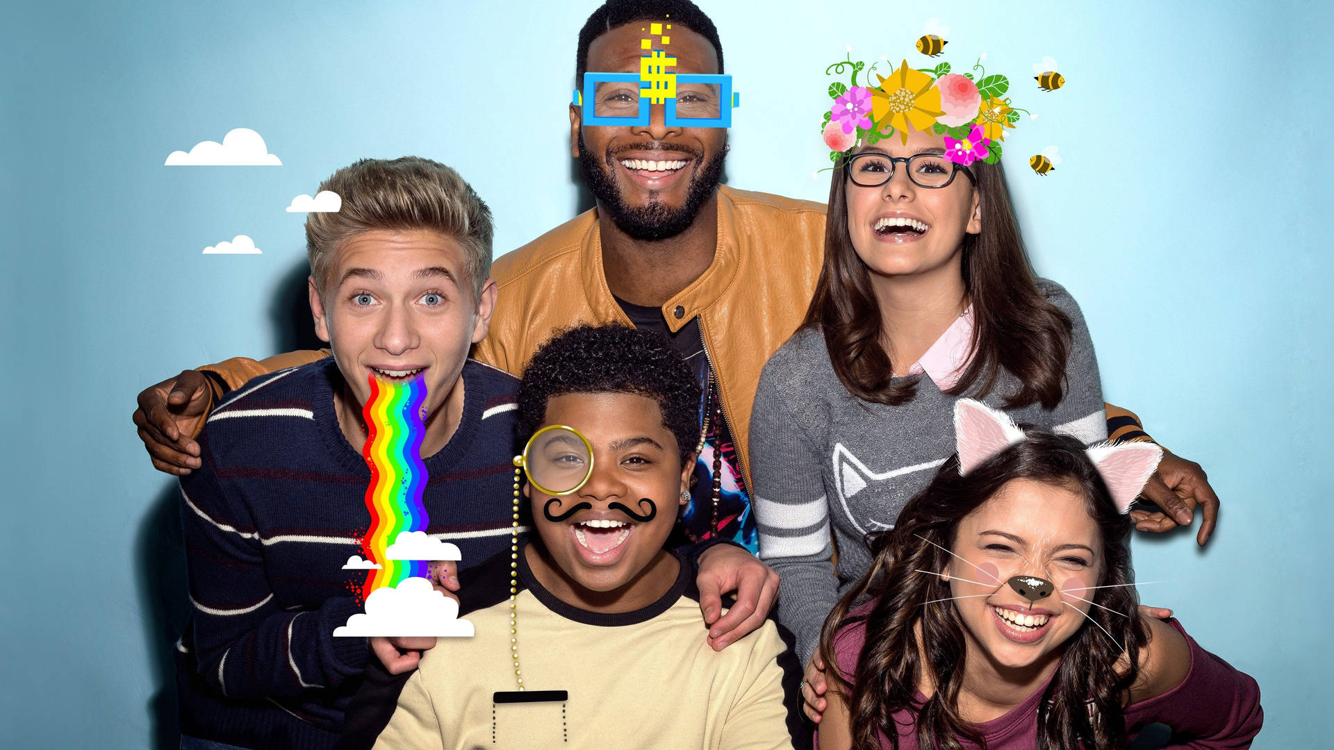 Game Shakers With Funny Filter Effects Background