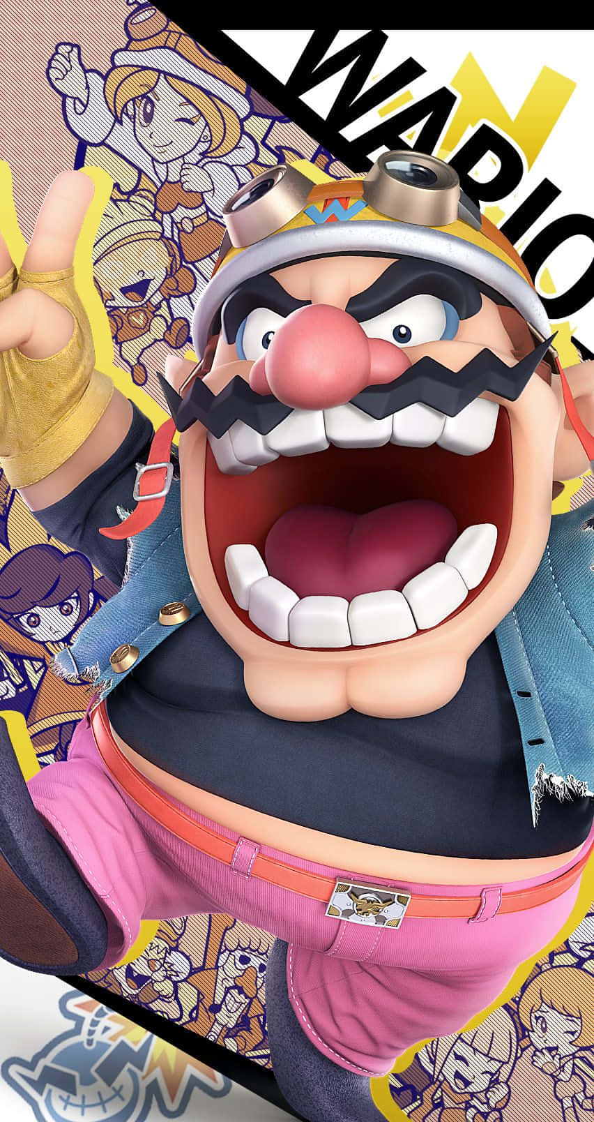 Gamer's Delight - Wario In Action! Background