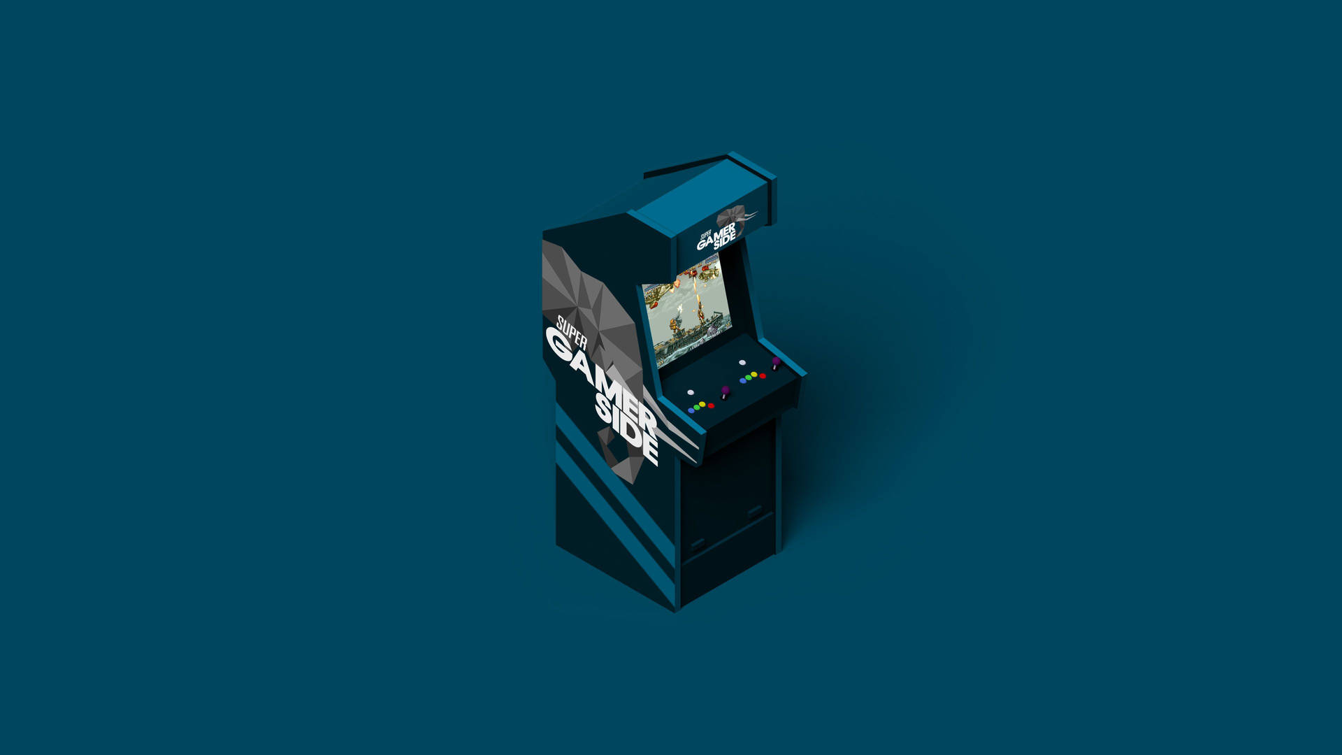 Gamer Side Arcade Gaming Background