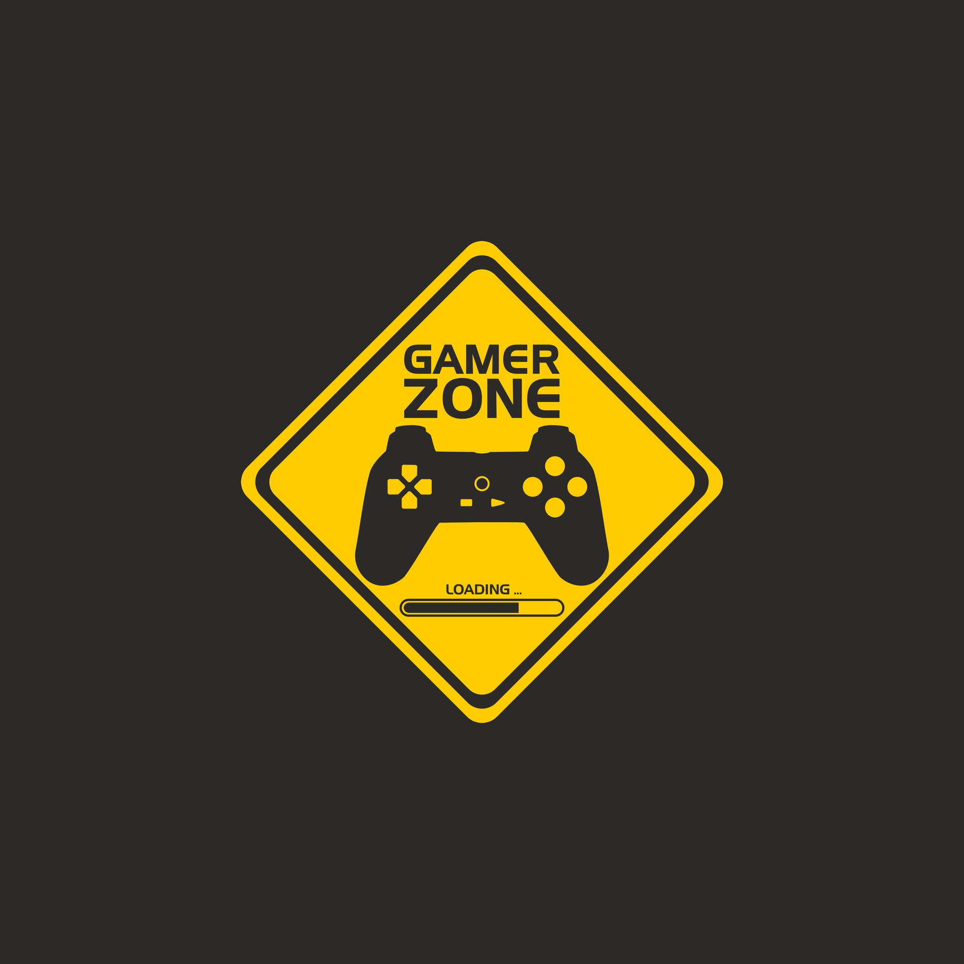 Gamer Zone Sign Background