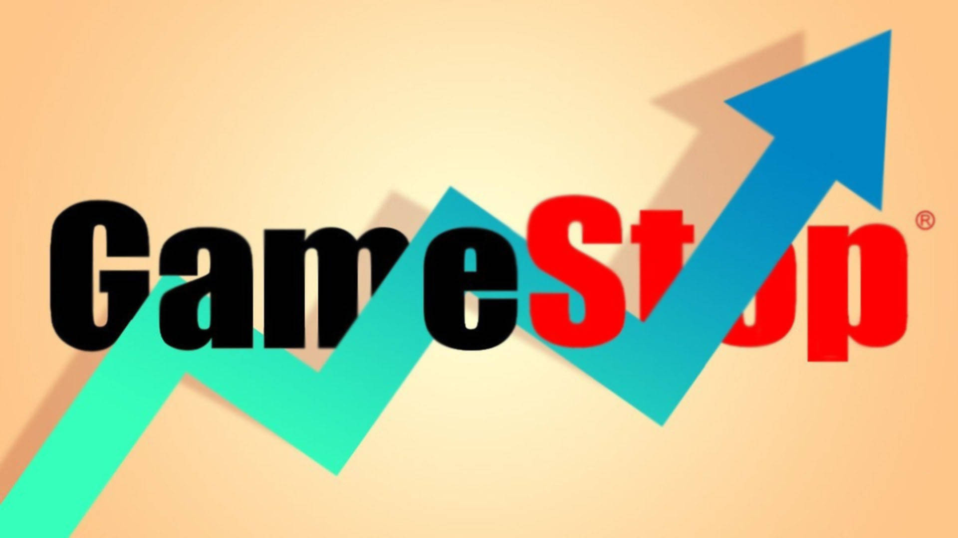 Gamestop Logo With Arrow Graph Background