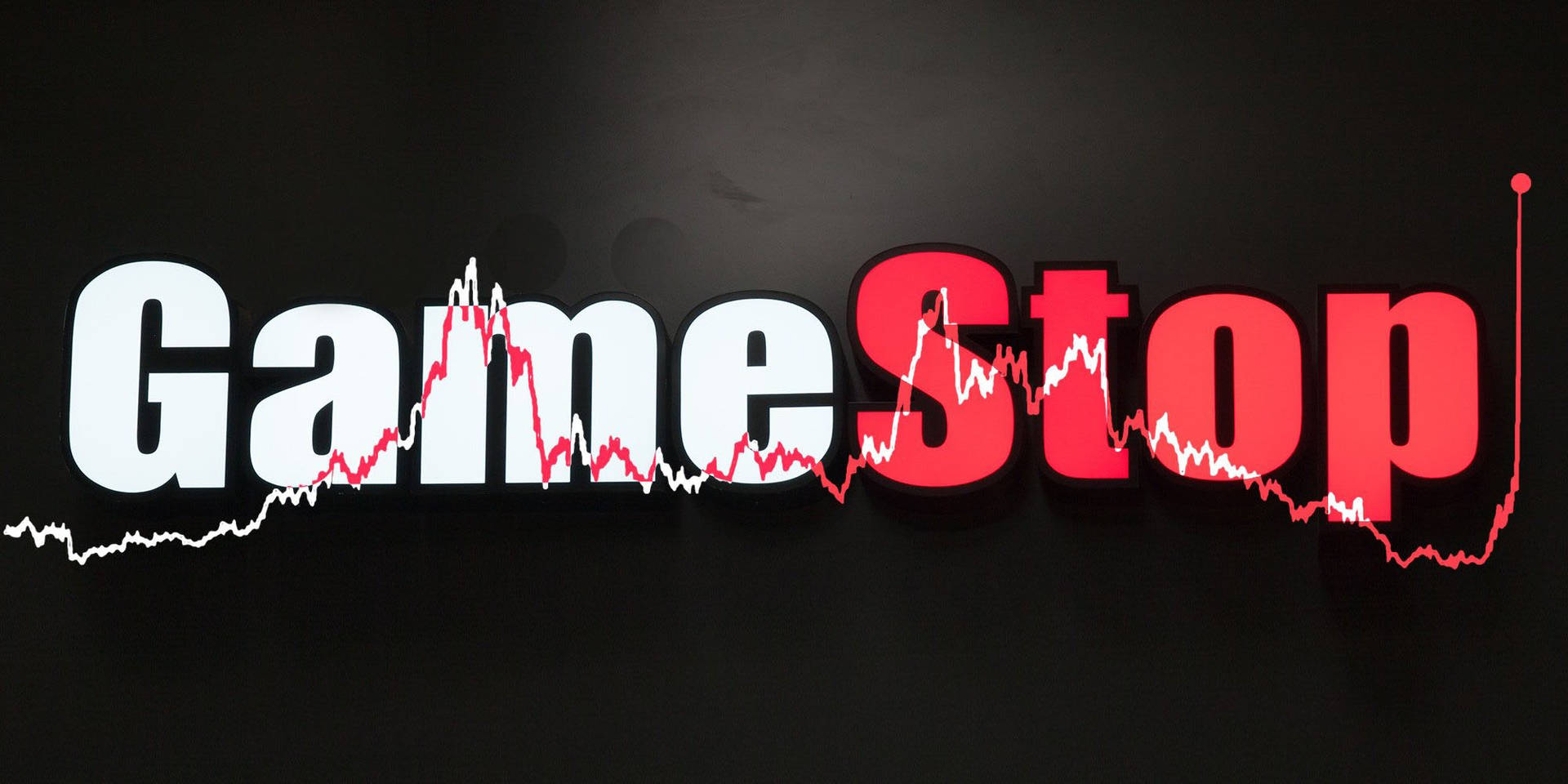 Gamestop White And Red Graph Background