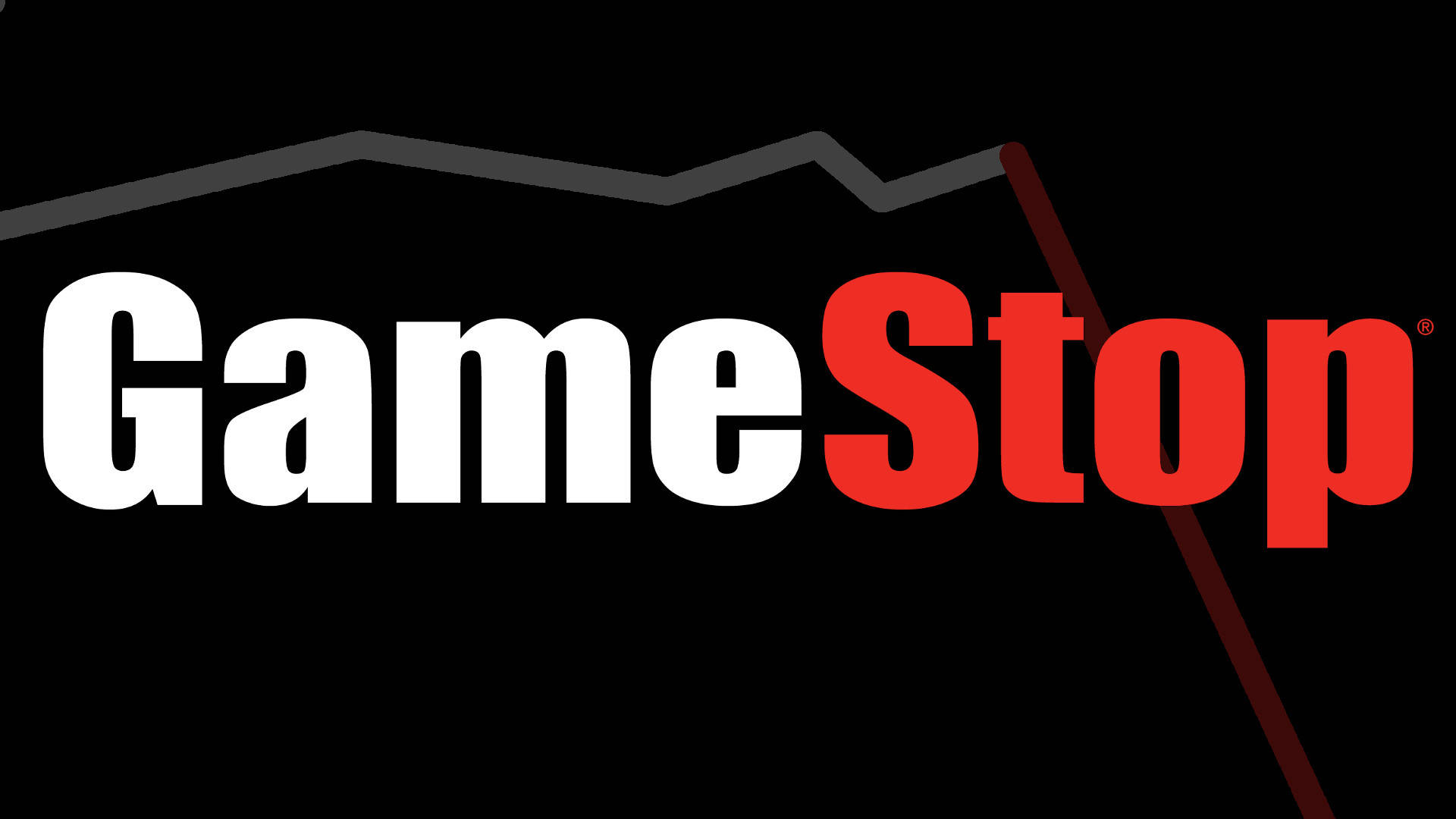 Gamestop With Line Graph Background