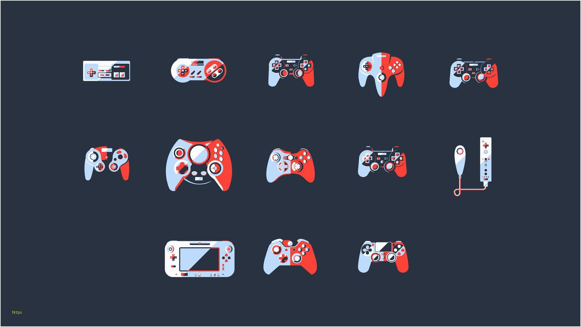 Gaming Controller Icons Background