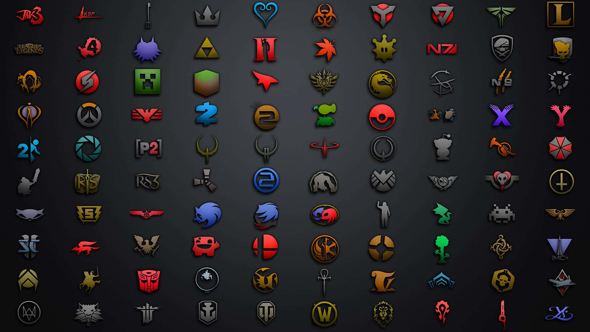 Gaming Logos Collage Background