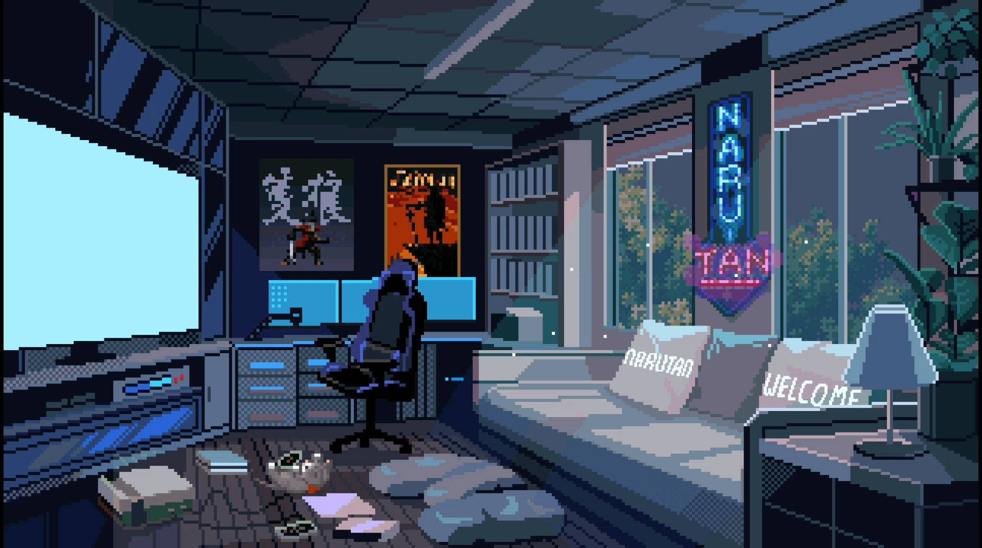 Gaming Room Pixel Art Background