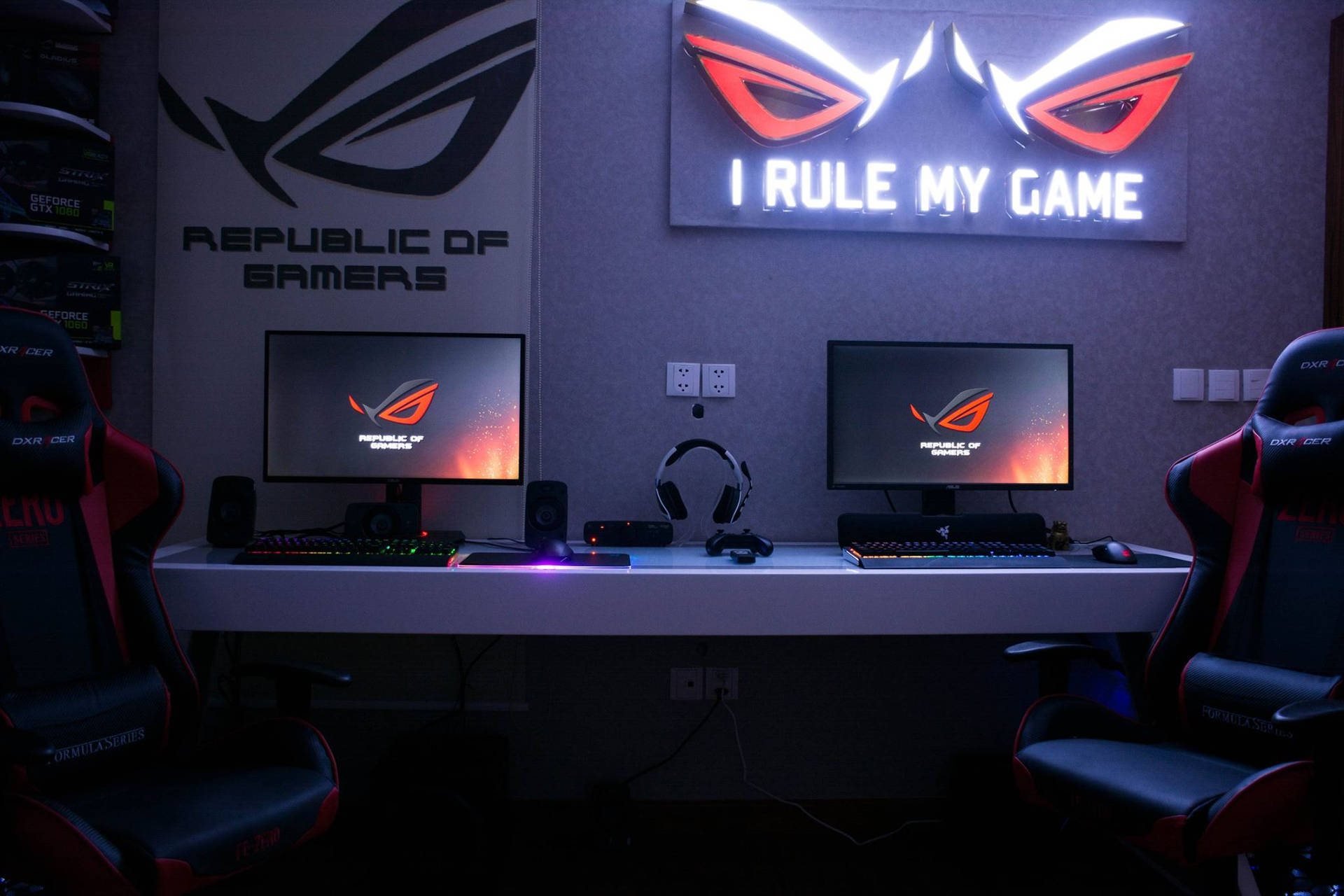 Gaming Room Republic Of Gamers Background