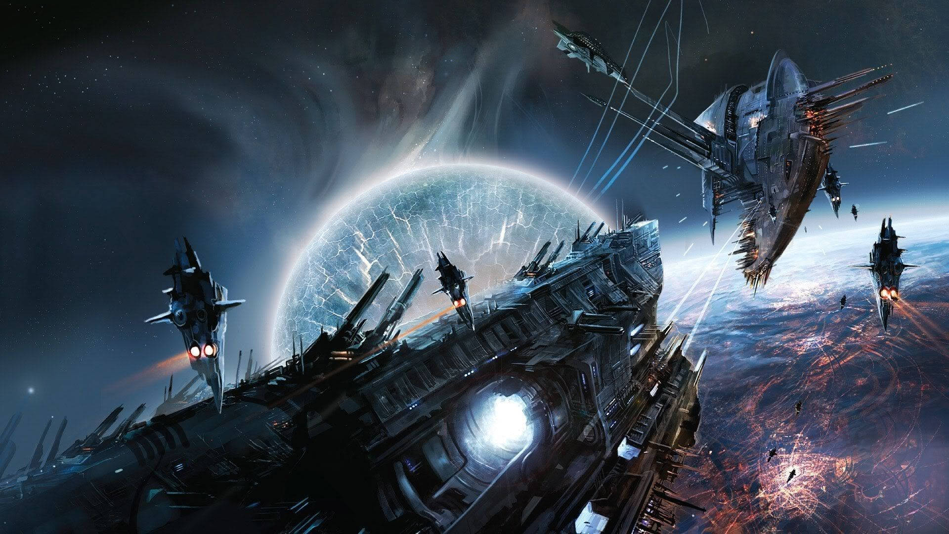 Gaming Spaceship Background
