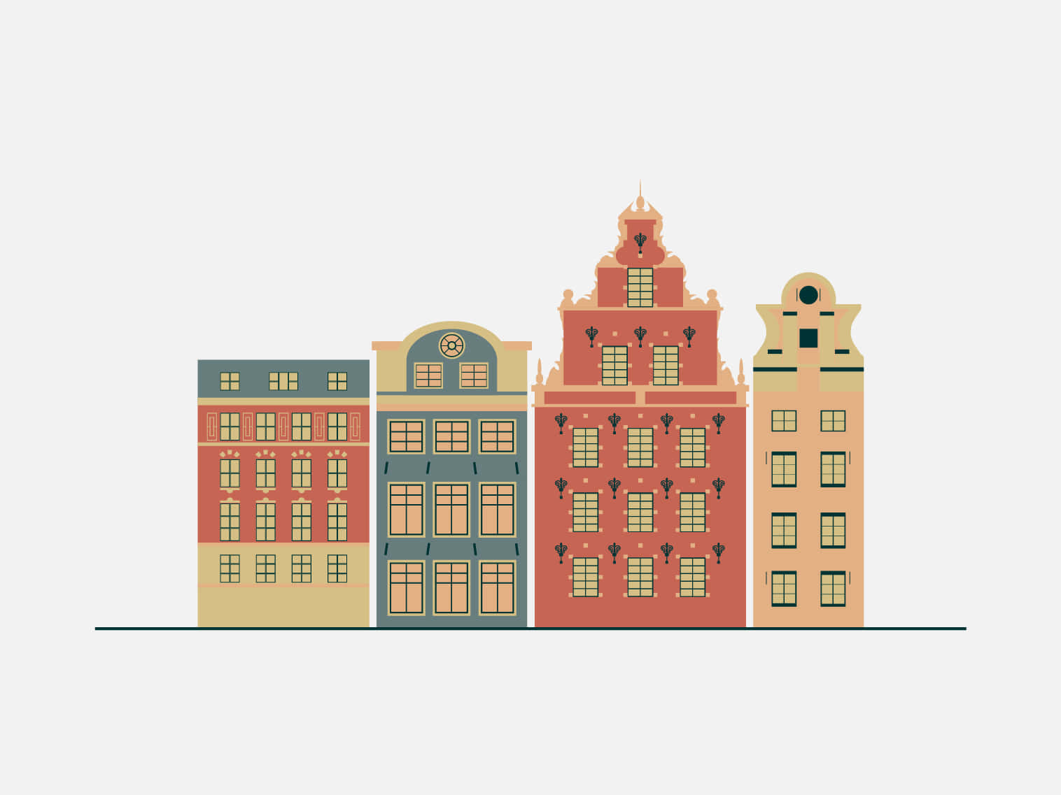 Gamla Stan Digital Drawing Background