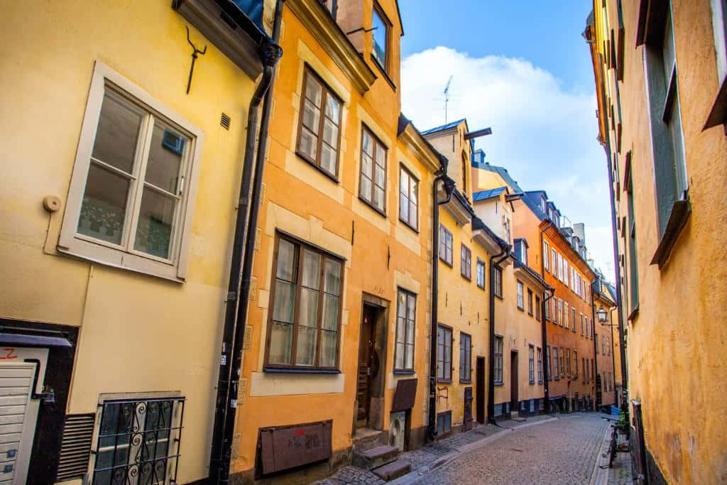 Gamla Stan Historic Houses Background
