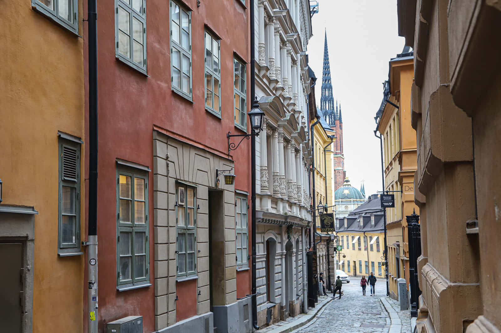 Gamla Stan Historical Buildings Background