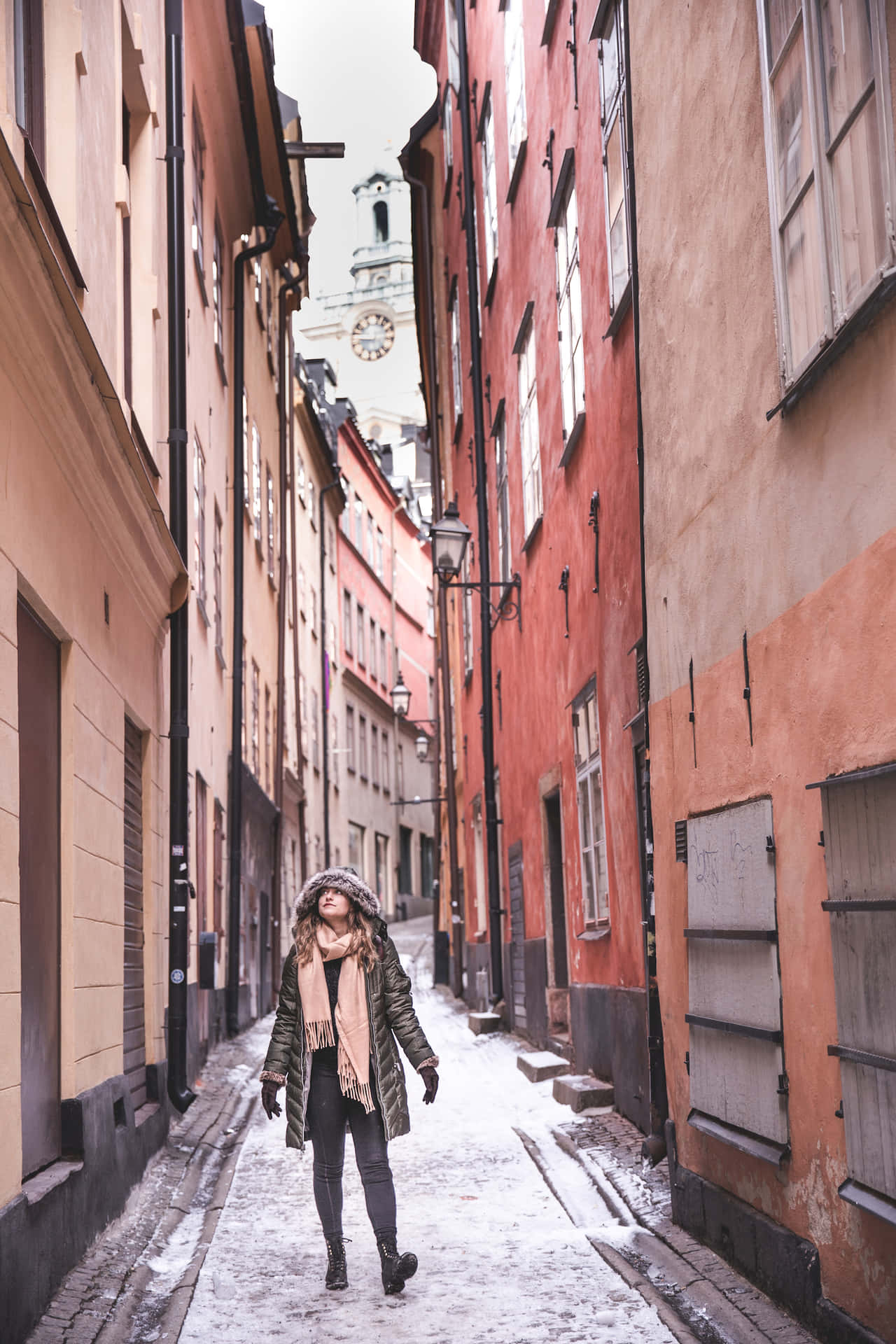 Gamla Stan Narrow Road Background