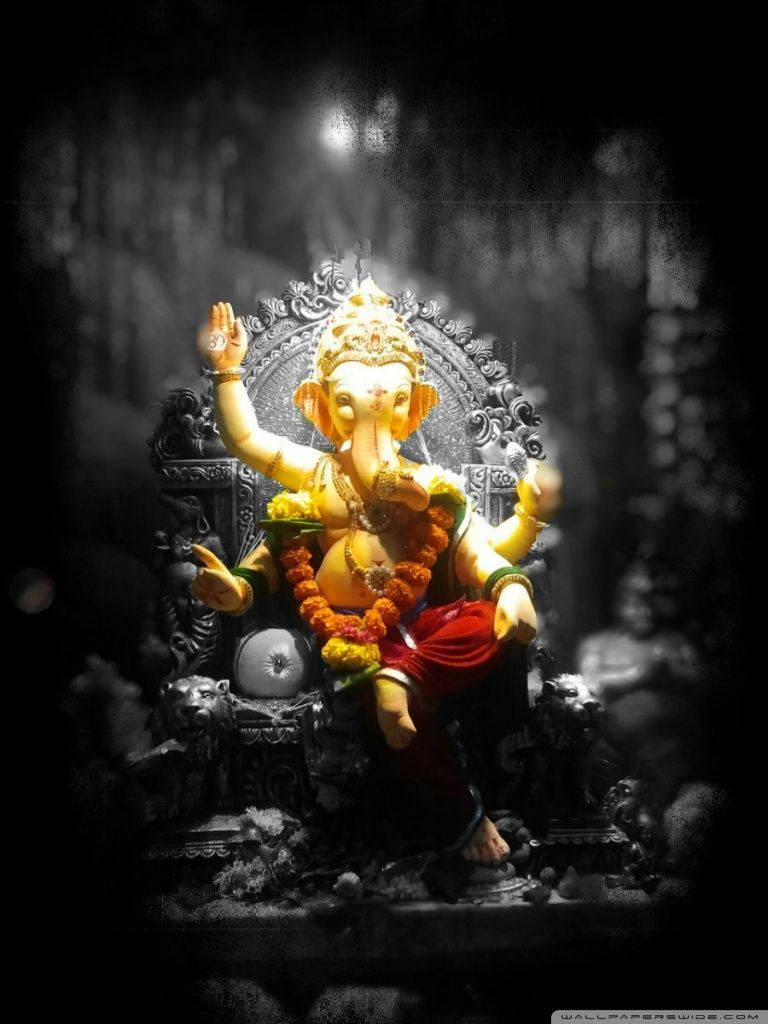 Ganesh 3d Altar Statue Background