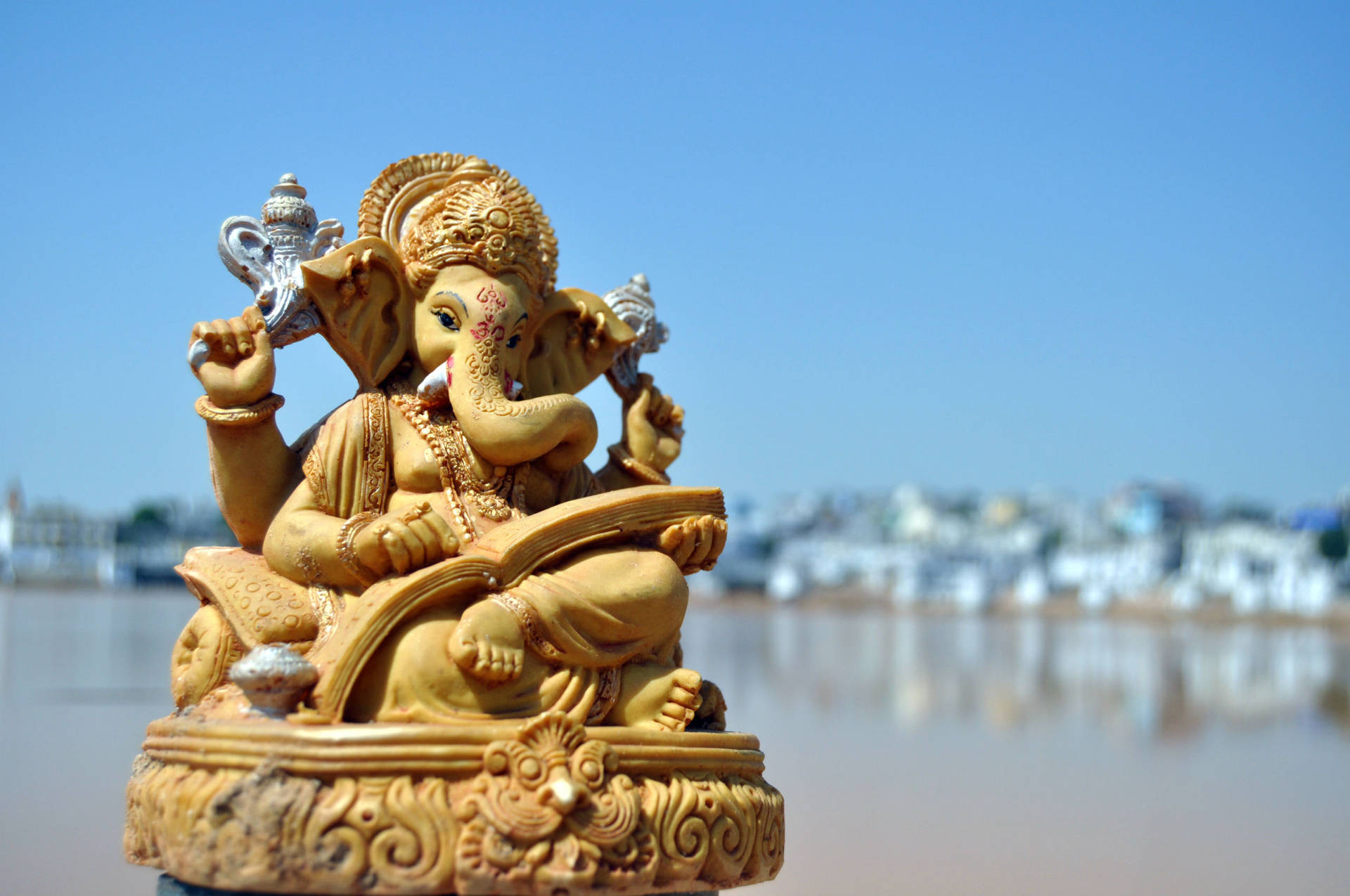 Ganesh 3d Sculpted Miniature Statue Background