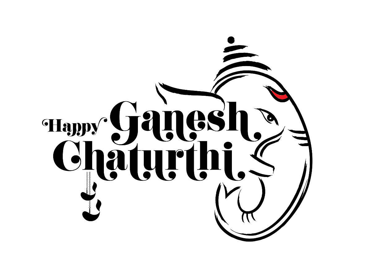 Ganesh Black And White Religious Festival Background