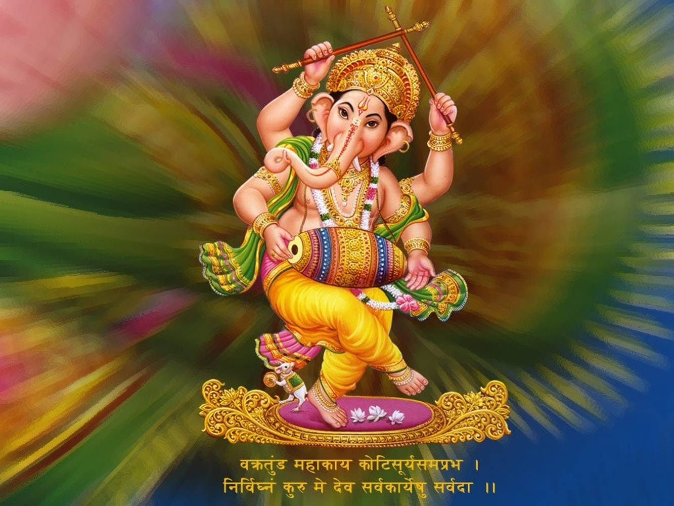 Ganesh Desktop Colorful Digital Art Background