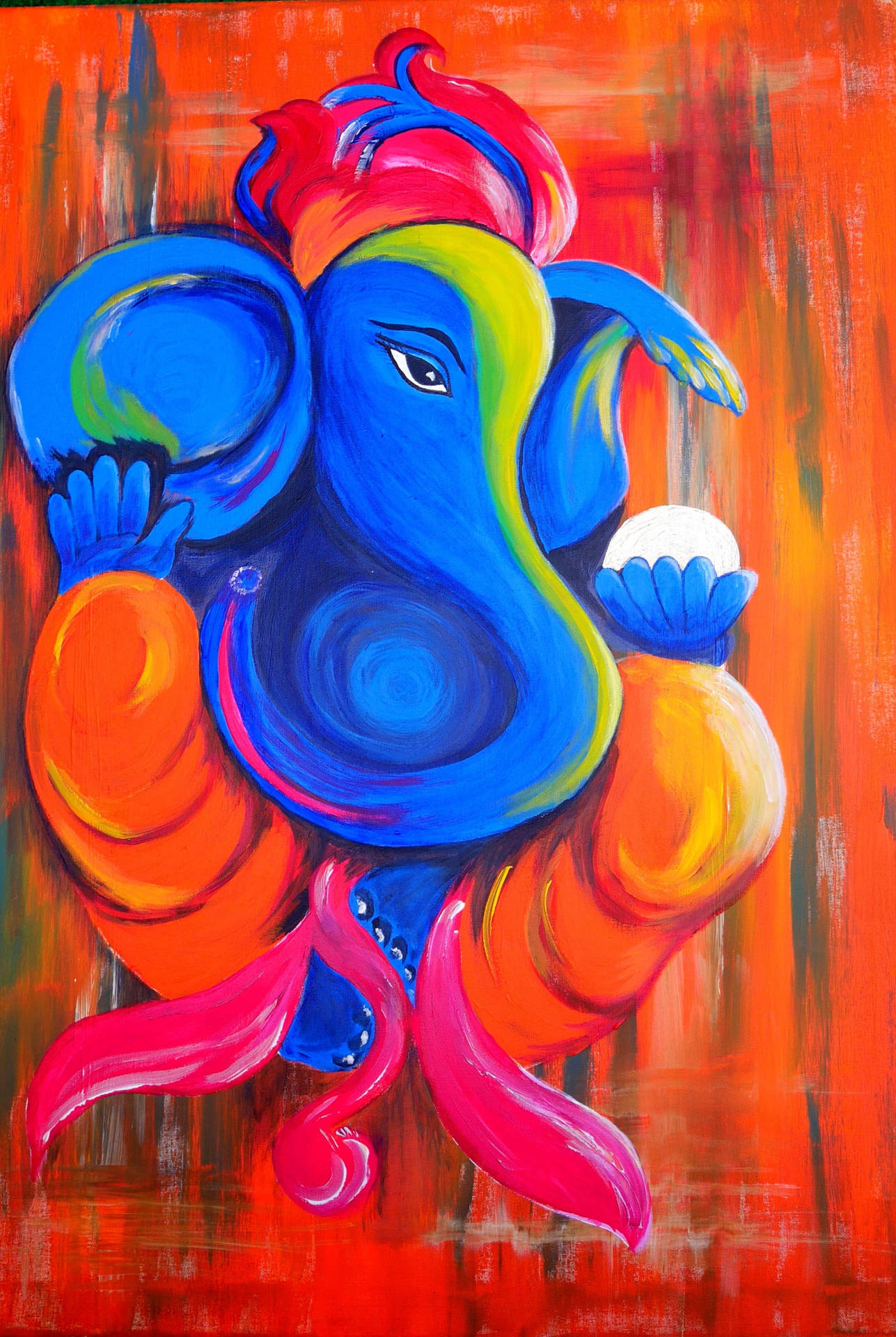 Ganesh Ji Hd Abstract Painting Background