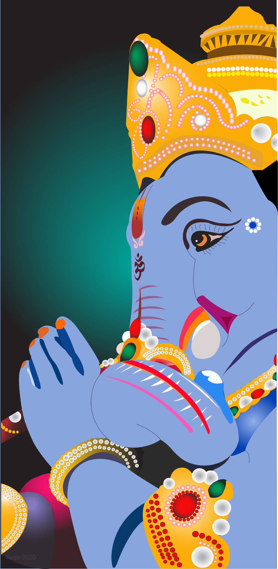 Ganesh Ji Hd Vector Art Side Profile Background
