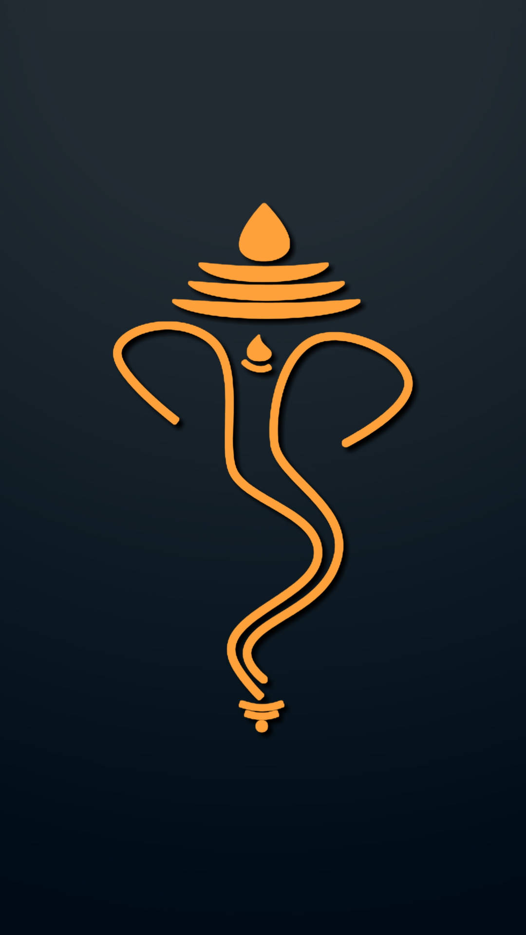 Ganesh Yellow Icon Iphone Background