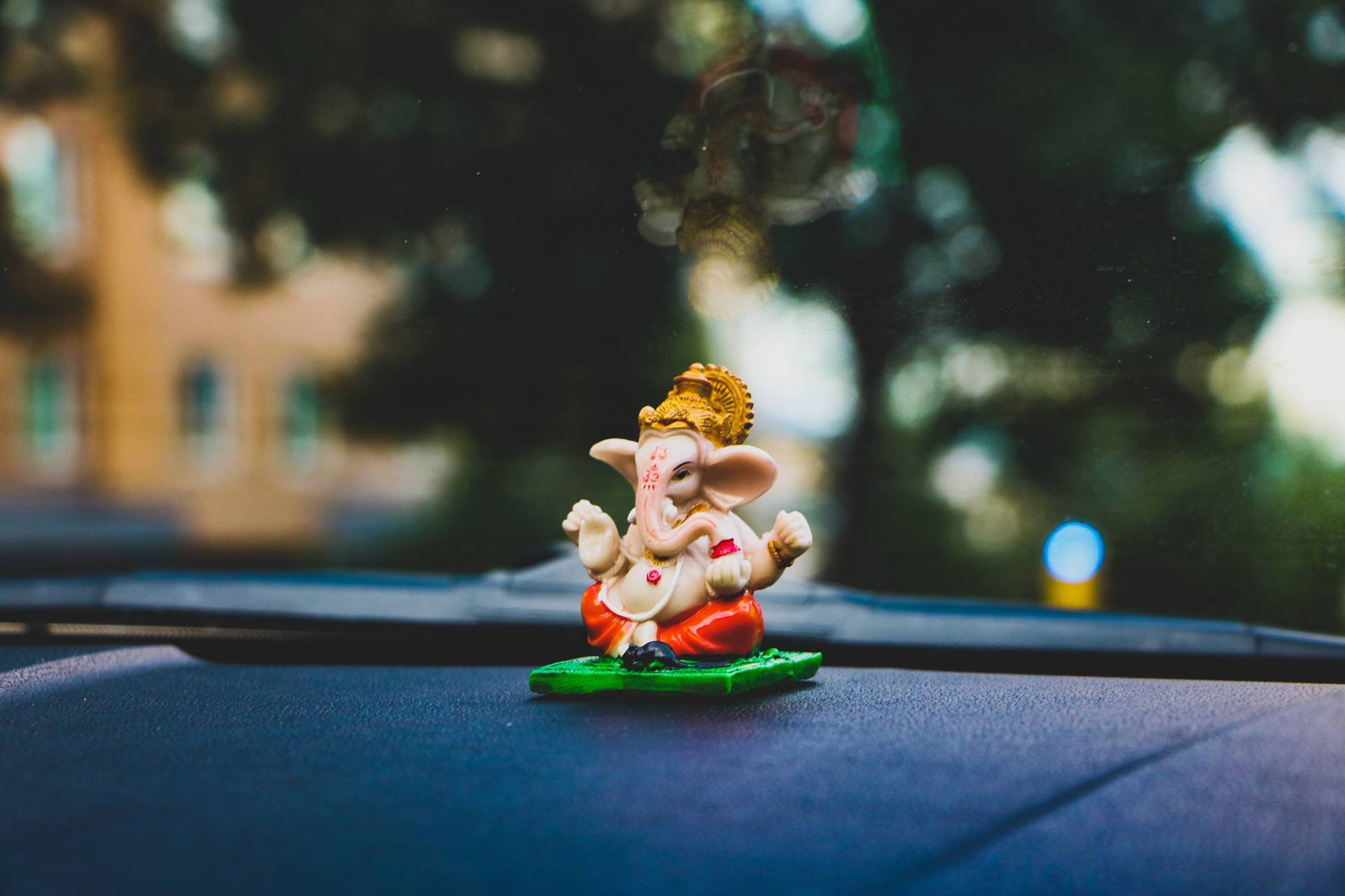 Ganesha On The Dashboard Background